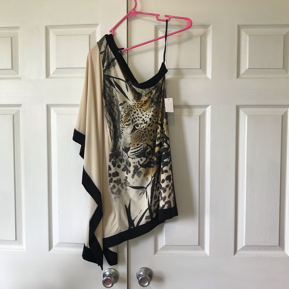 One Shoulder Leopard Dress